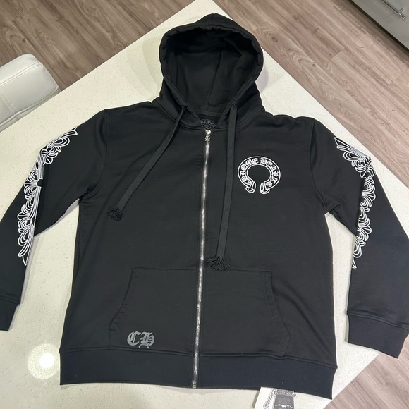 Chrome Hearts Black Zip Up Sweater - Picture 2 of 2